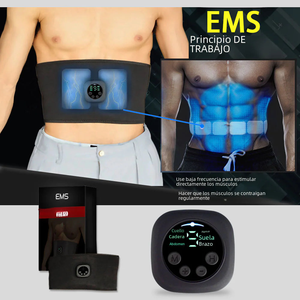 EMS Waist Trainer Belt for Abdominal Fitness Massage